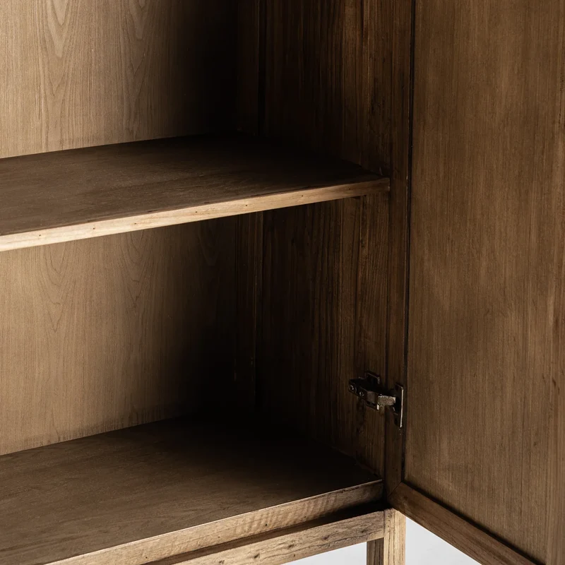 Armario de madera de olmo marrón 85×41×171 cm – contemporáneo – BYREMO