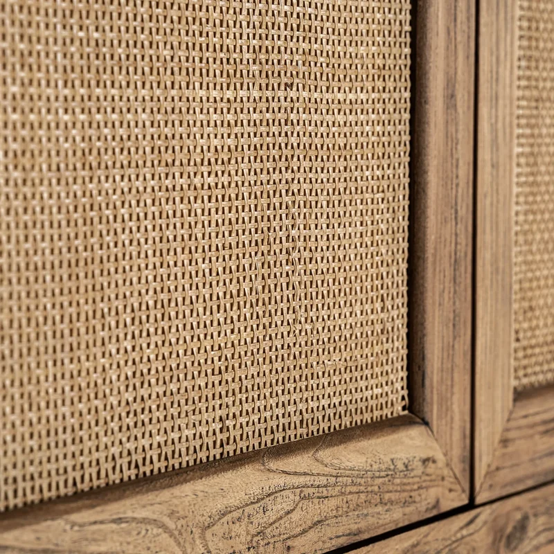Armario de madera de olmo marrón 85×41×171 cm – contemporáneo – BYREMO