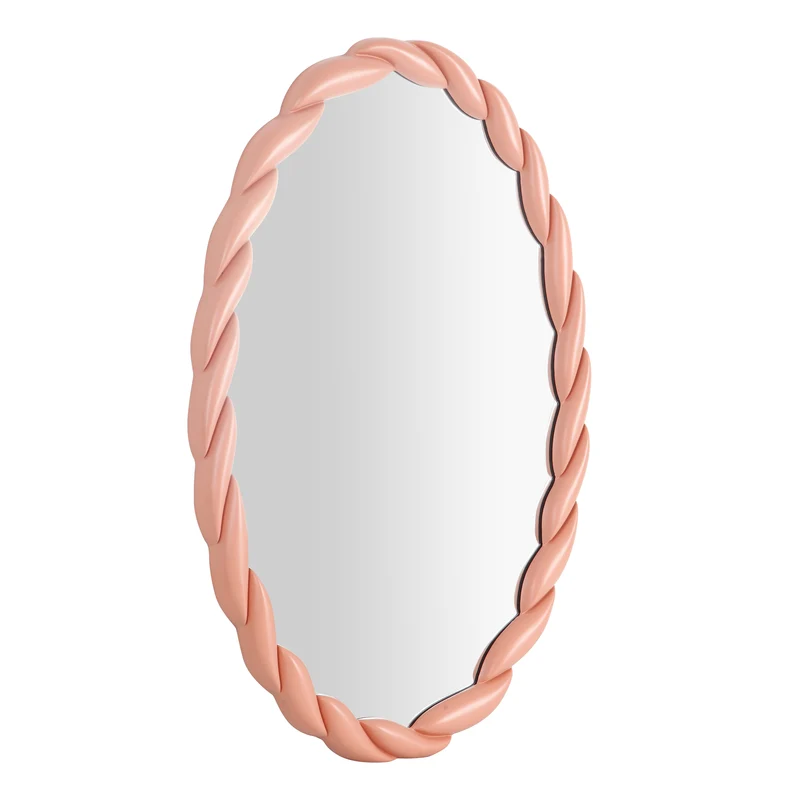 Espejo ovalado color malva o crema Ariel