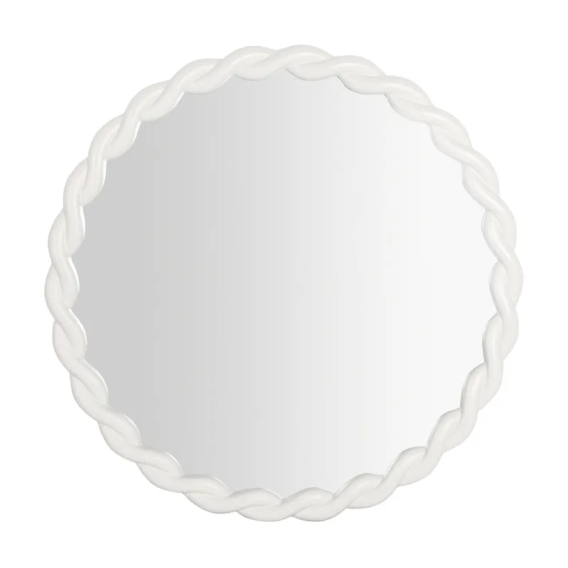Espejo redondo color malva o crema Ariel