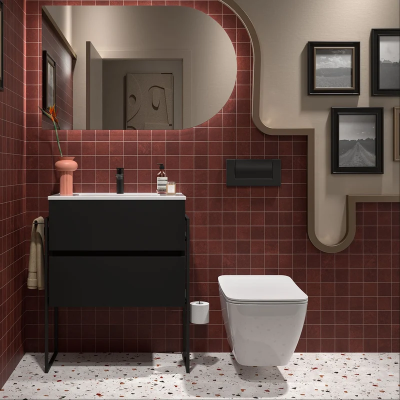 Mueble de baño FUSSION LINE 700 Fondo 40. 2 Cajones 697 x 540 x 385 mm