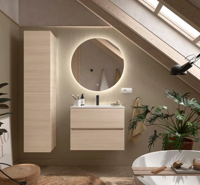 Mueble de baño FUSSION LINE 700 Fondo 40. 2 Cajones 697 x 540 x 385 mm
