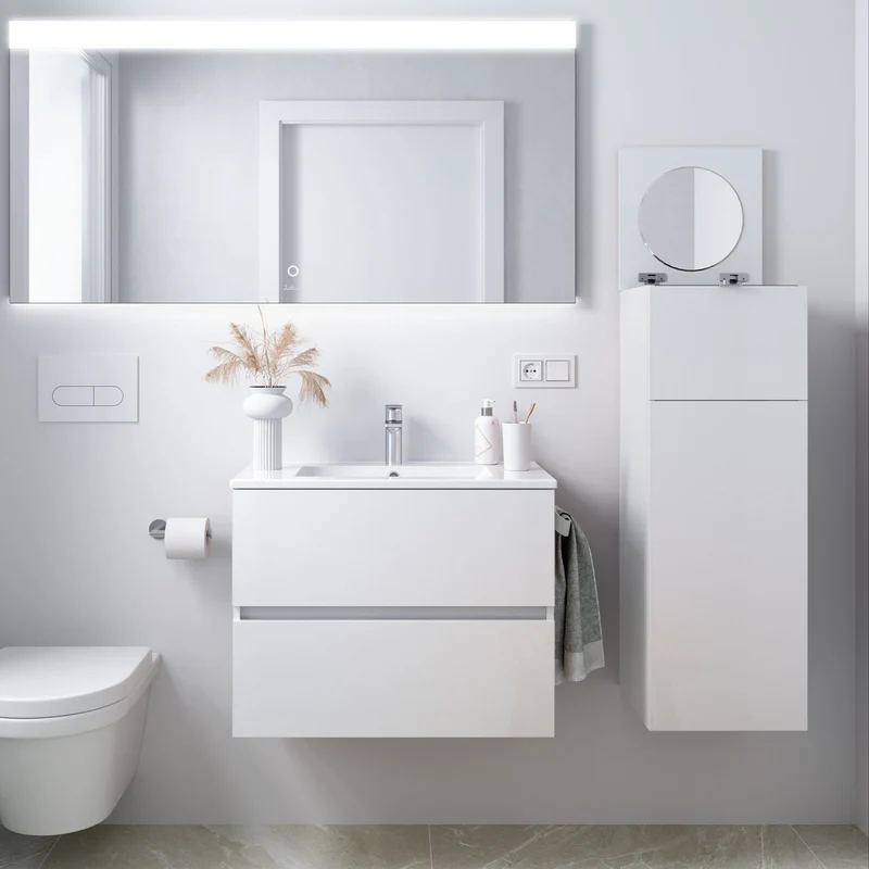 Mueble de baño FUSSION LINE 700 Fondo 40. 2 Cajones 697 x 540 x 385 mm