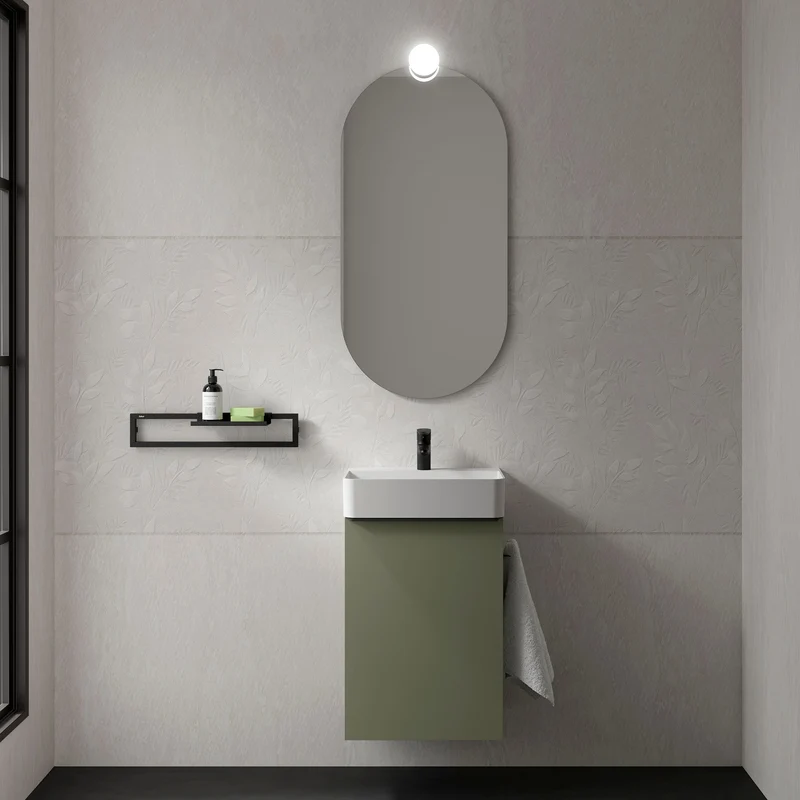 Mueble de baño para Espacio Reducido AIDA | 1 Puerta con Freno | 44 x 26.3 x 62 cm