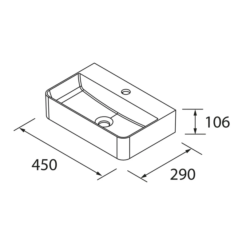 Mueble de baño para Espacio Reducido AIDA | 1 Puerta con Freno | 44 x 26.3 x 62 cm