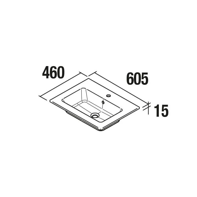 Lavabo VILNA MineralSolid de Salgar. Blanco Mate de 61 a 121 cm