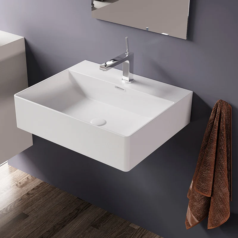Lavabo Rectangular de Porcelana SIL de Art&Bath. 50x42x13 cm