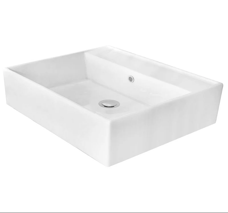 Lavabo Rectangular Suspendido de Porcelana LEO de Art&Bath. 50x35x12 cm.