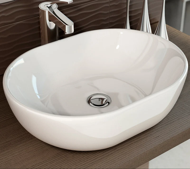 Lavabo Sobre Encimera Porcelana Cerámica MONACO de Art&Bath Ø 48 y 60 cm