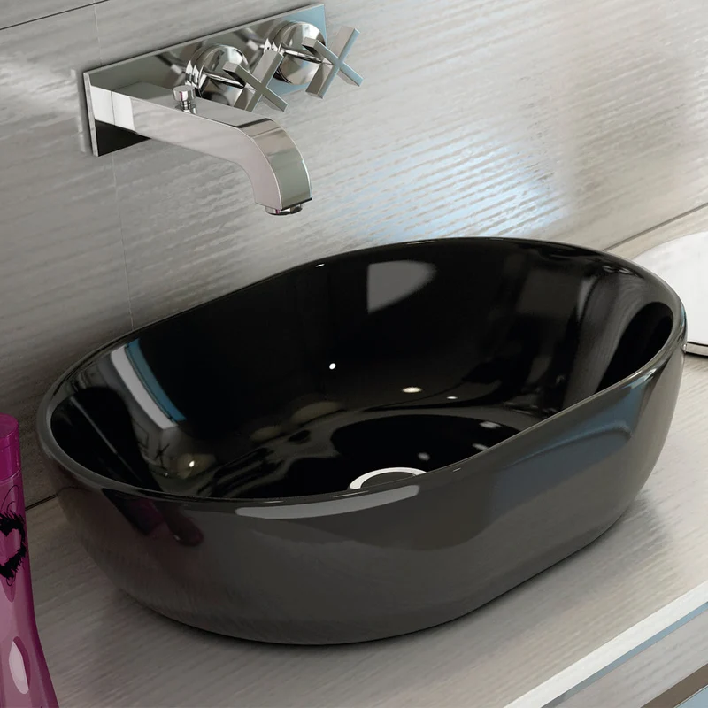 Lavabo Sobre Encimera Porcelana Cerámica MONACO de Art&Bath Ø 48 y 60 cm