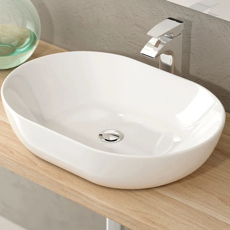 Lavabo Sobre Encimera Porcelana Cerámica MONACO de Art&Bath Ø 48 y 60 cm