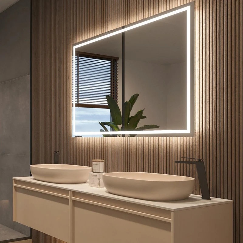 Espejo de Baño Led Rectangular FRANCIA de Ledimex. Varias Medidas