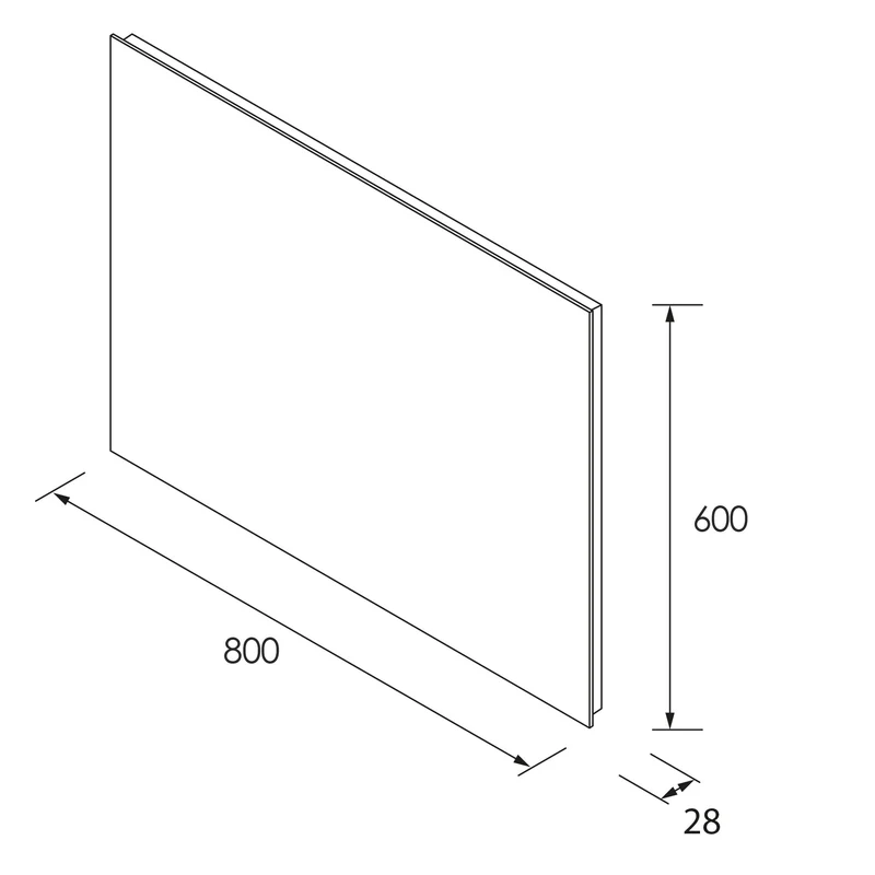 Espejo Rectangular BLOCK de Salgar. Horizontal | Vertical con Luz Led