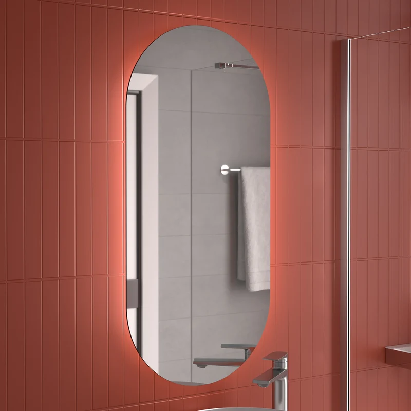 Espejo Ovalado THAIS de Salgar. Vertical con Luz Led 45x85 cm