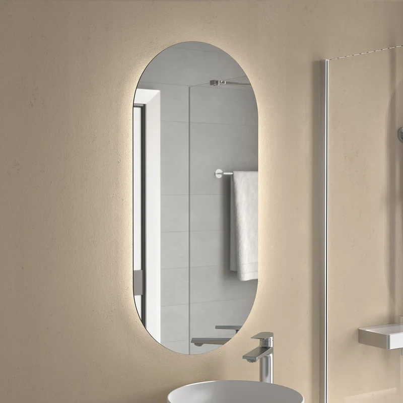 Espejo Ovalado THAIS de Salgar. Vertical con Luz Led 45x85 cm