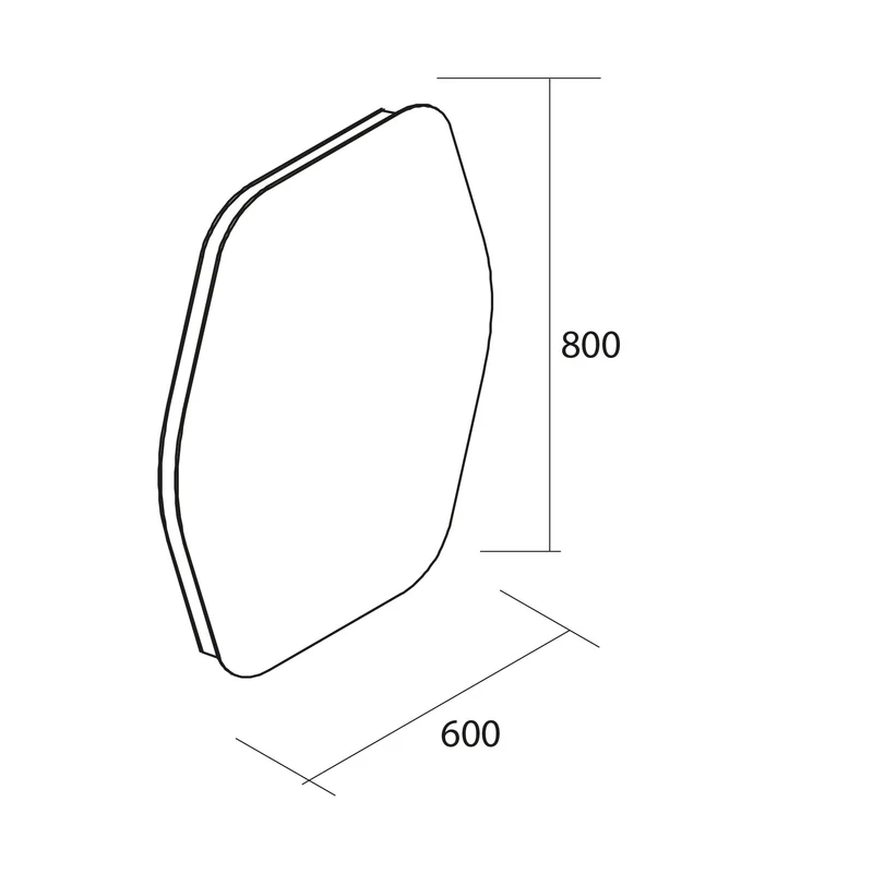 Espejo ORGANIC de Salgar. Con luz led (4,4 W/m - 4000ºK.) IP44