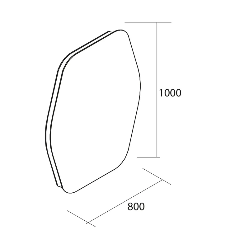 Espejo ORGANIC de Salgar. Con luz led (4,4 W/m - 4000ºK.) IP44