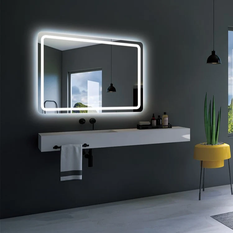 Espejo de baño Led Cuadrado con canto Redondeado GRECIA de Ledimex
