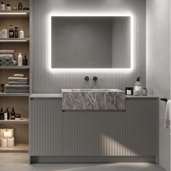 Espejo de baño Led Cuadrado con canto Redondeado PRAGA de Ledimex