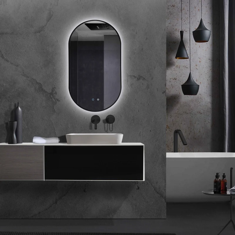 Espejo de baño Led Eliptico TOKYO de Ledimex. 50 x 90 cm
