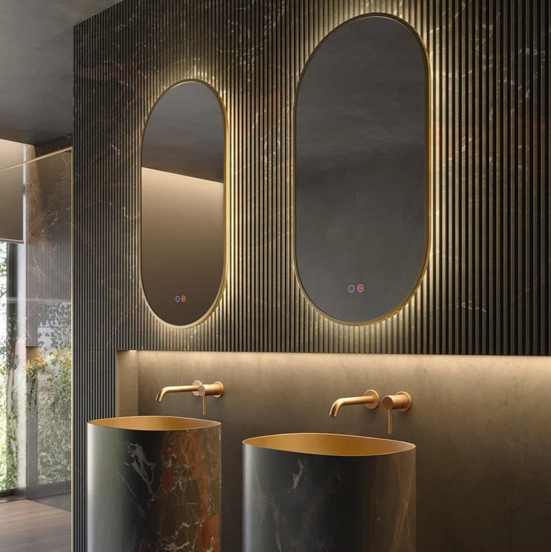 Espejo de baño Led Eliptico TOKYO de Ledimex. 50 x 90 cm