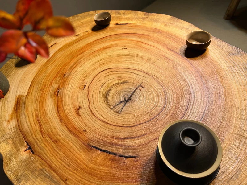 Synthesis Live Edge Round Coffee Table