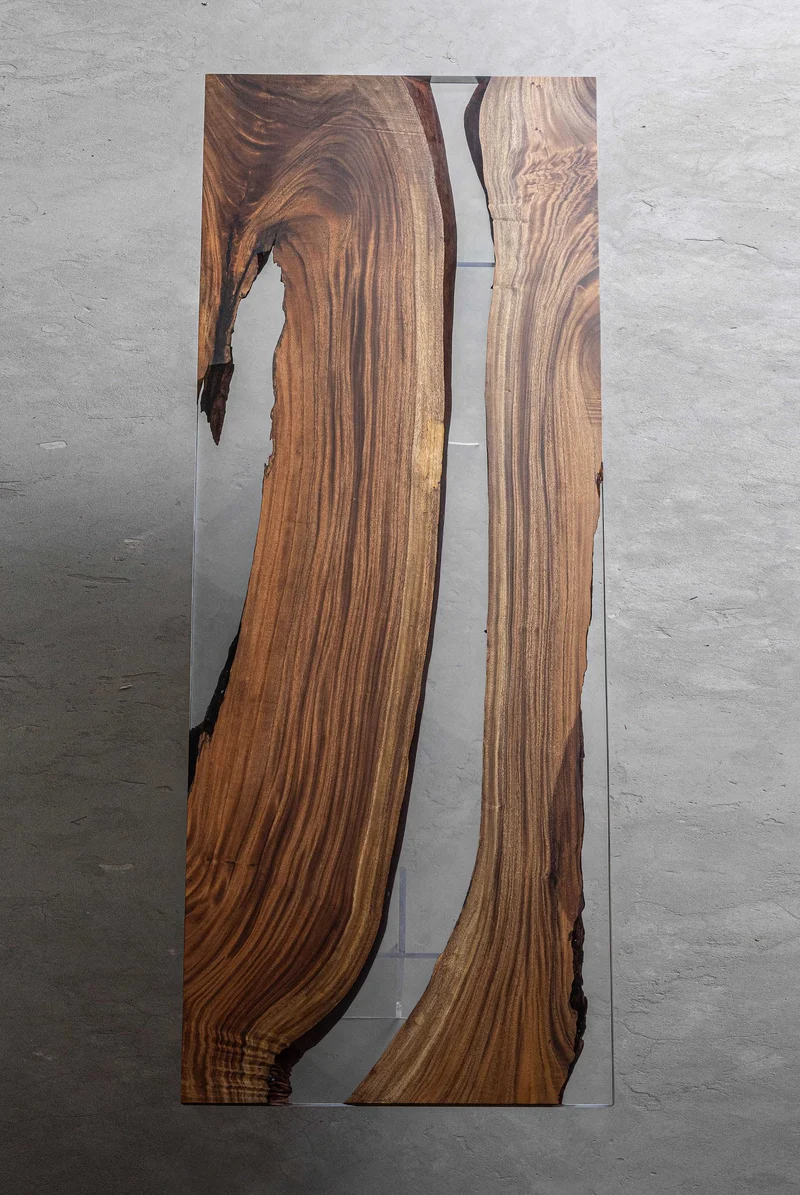 Luxury River Clear Epoxy Resin Table