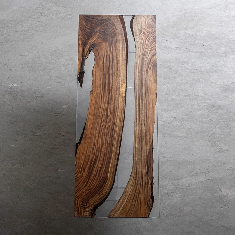 Luxury River Clear Epoxy Resin Table