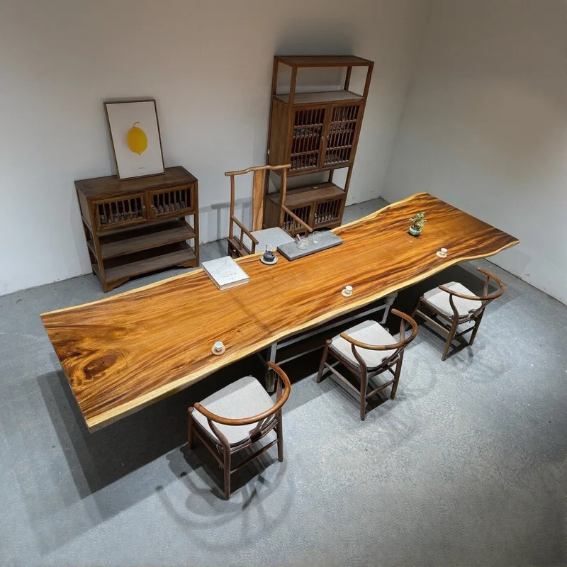 Nurture Long South American Walnut Wood Slab Dining Table