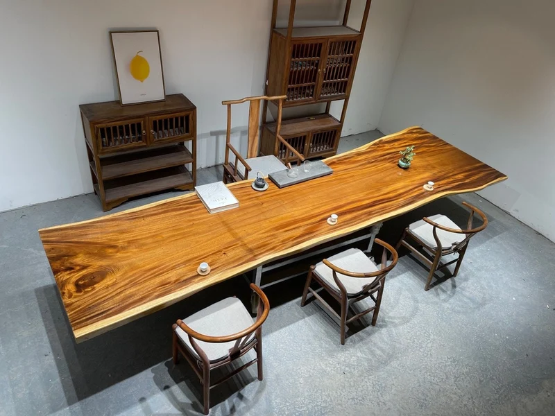 Nurture Long South American Walnut Wood Slab Dining Table