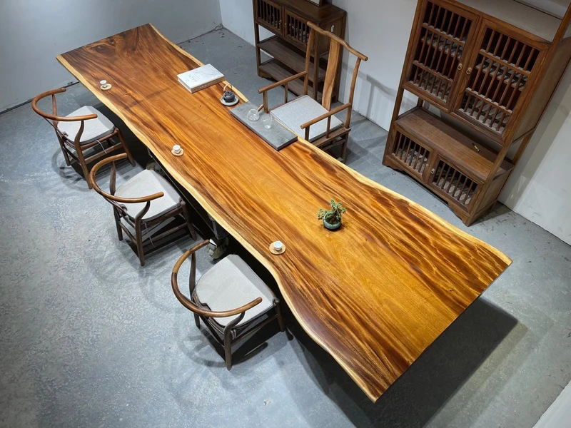 Nurture Long South American Walnut Wood Slab Dining Table