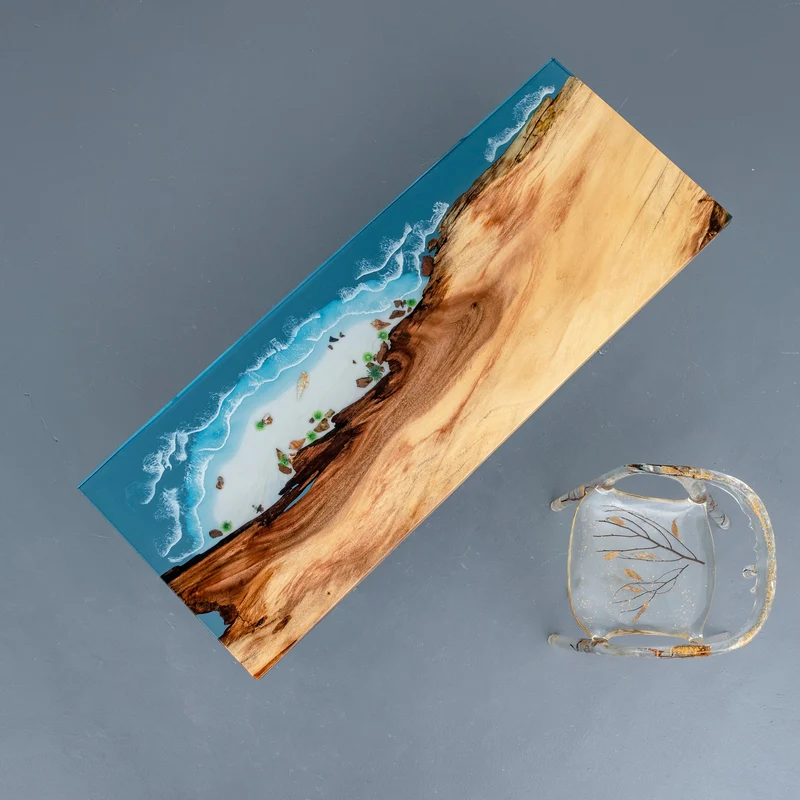 Astra Premium Africa Walnut Wood Epoxy Resin Table