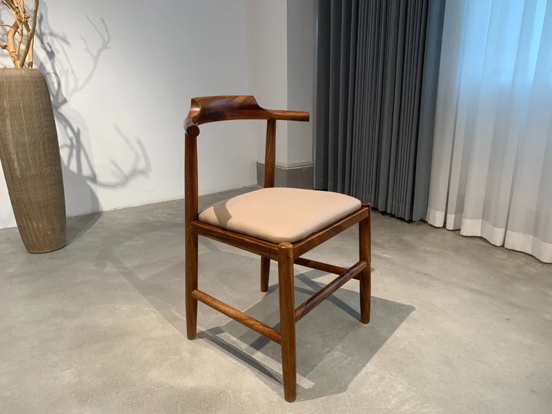 Epic Monkey Pod Wood Cow Horn Elbow Chair