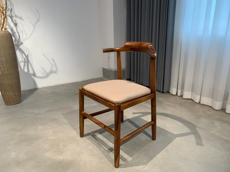 Epic Monkey Pod Wood Cow Horn Elbow Chair