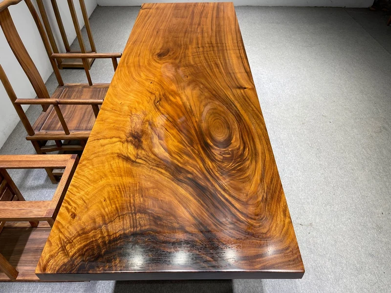 Monkey Pod Straight Cut Shape Kitchen Table