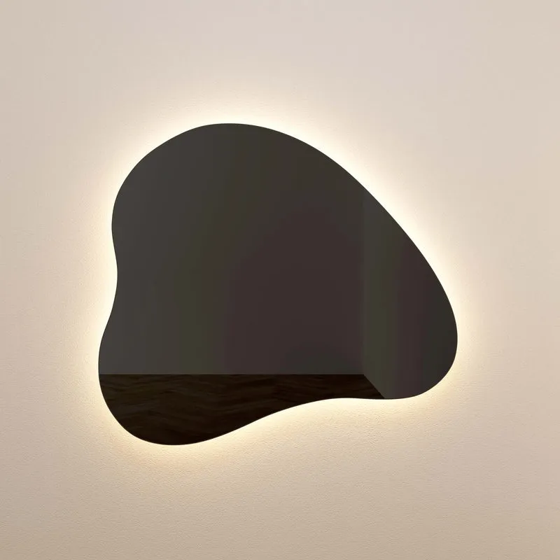 Espejo de pared LED entintado en forma de lágrima Mónica