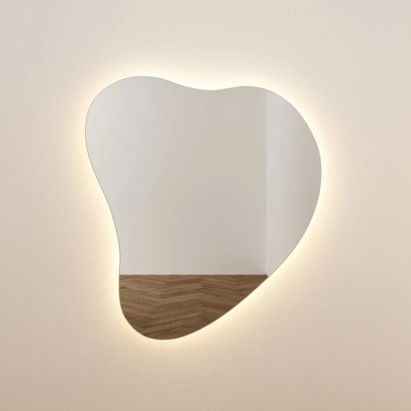 Espejo de pared LED en forma de lágrima Mónica