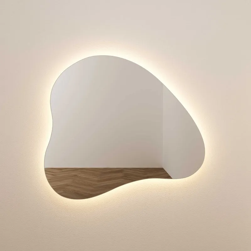 Espejo de pared LED en forma de lágrima Mónica