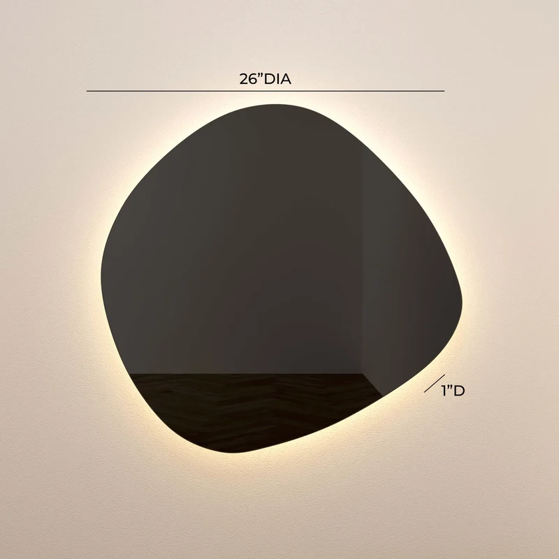 Espejo de pared LED entintado Mónica