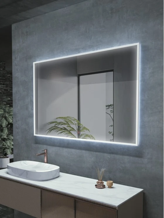 Espejo de baño Led Cuadrado BOSTON de Ledimex.