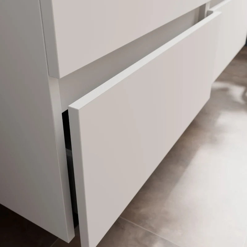 Mueble de Baño BEQUIA de Salgar | 2 Cajones y 1 Puerta + Lavabo Constanza Desplazado