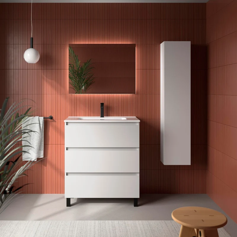 Mueble de Baño 3 Cajones BEQUIA de Salgar con Lavabo Centrado | de 60 a 120 cm