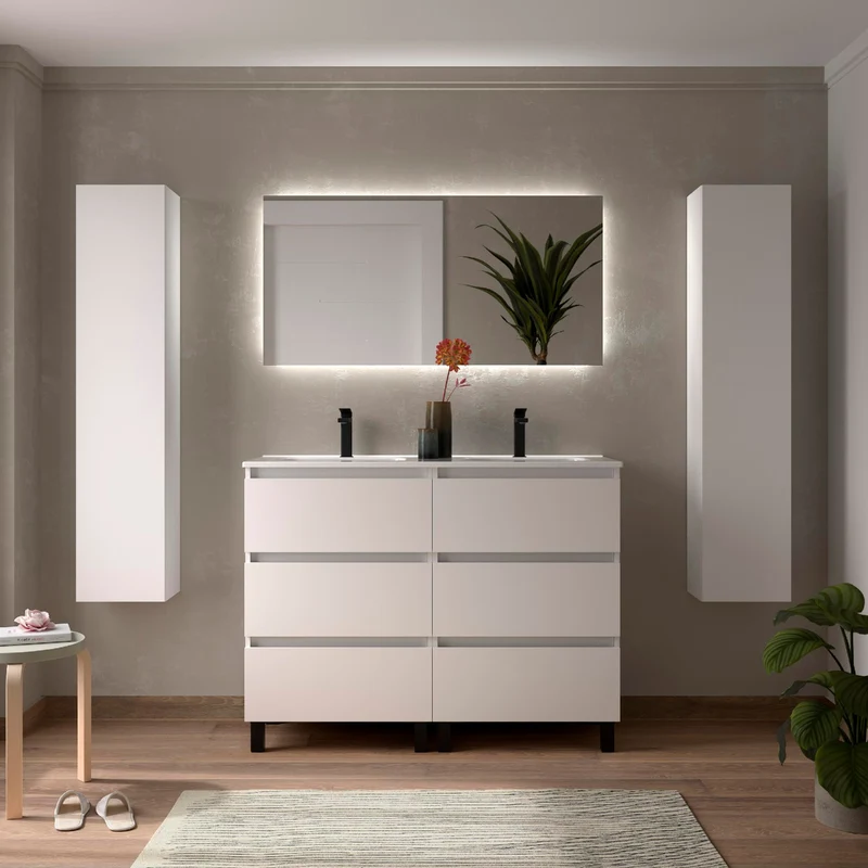 Mueble de Baño 3 Cajones BEQUIA de Salgar con Lavabo Centrado | de 60 a 120 cm