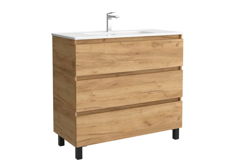 Mueble de Baño 3 Cajones BEQUIA de Salgar con Lavabo Centrado | de 60 a 120 cm