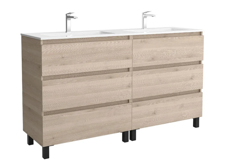 Mueble de Baño 3 Cajones BEQUIA de Salgar con Lavabo Centrado | de 60 a 120 cm