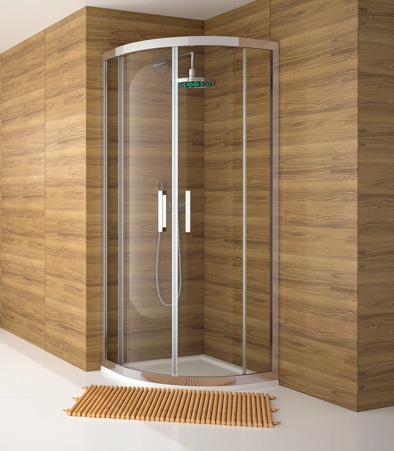 Mampara Semicircular S300 TR130 de Kassandra, 2 Puertas Correderas | Fácil Liberación de la Hoja