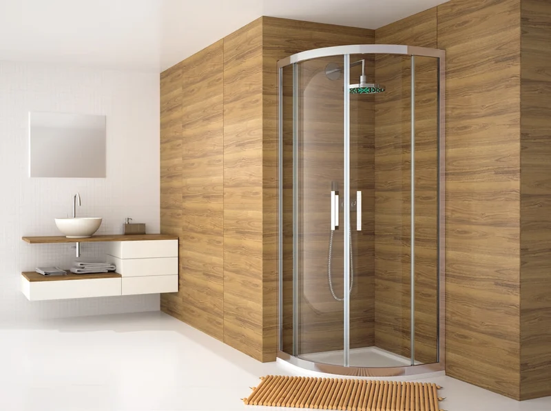 Mampara Semicircular S300 TR130 de Kassandra, 2 Puertas Correderas | Fácil Liberación de la Hoja