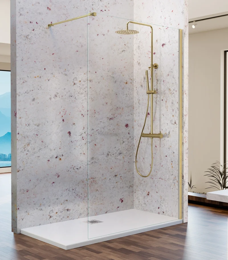 Panel Fijo Ducha Fresh FR633 de Kassandra, Cristal 8mm Antical
