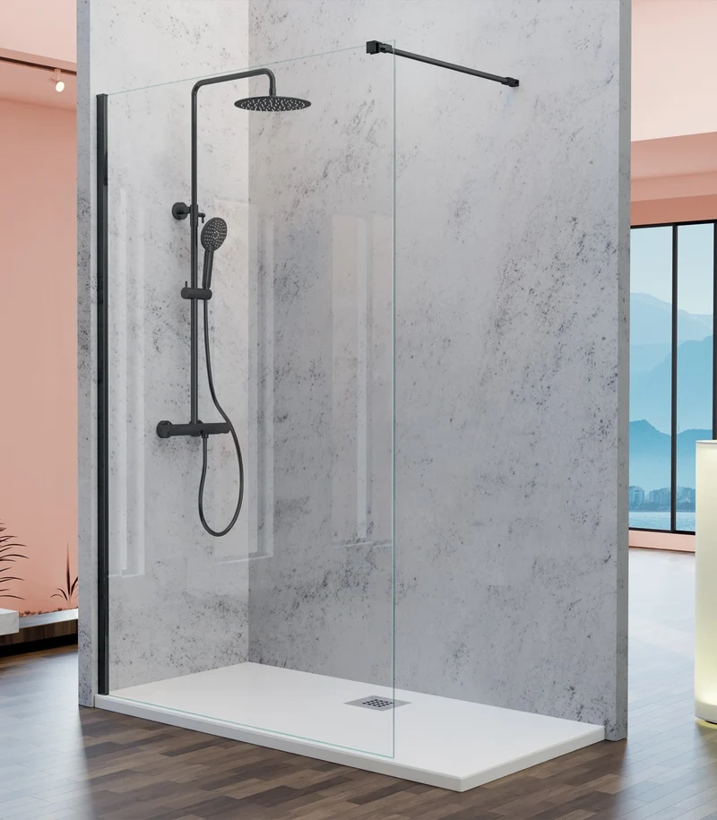 Panel Fijo Ducha Fresh FR633 de Kassandra, Cristal 8mm Antical