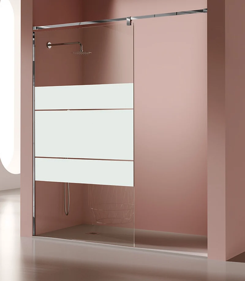 Panel Fijo de Ducha FRESH SALOMON FS633, Barra de Pared a Pared en Acero Inox